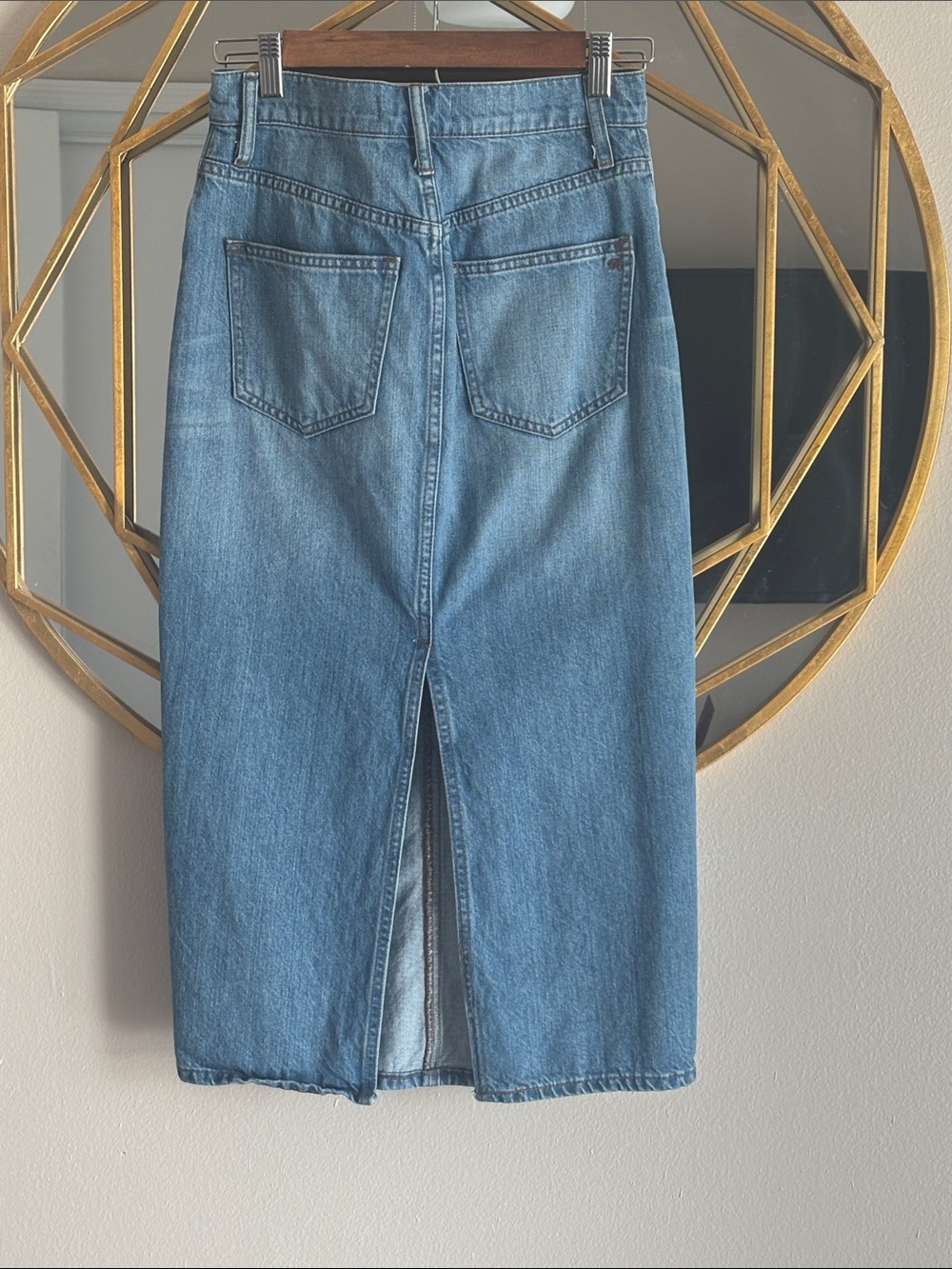 Madewell Blue Denim Midi Skirt - Picture 5 of 8